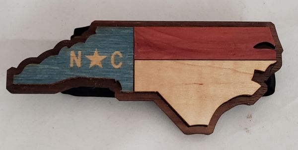 Wooden Bow Tie- Shape of NC