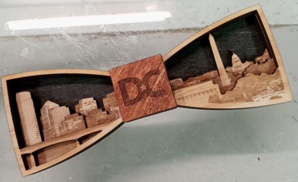 Wooden Bow Tie- Washington D.C. Skyline