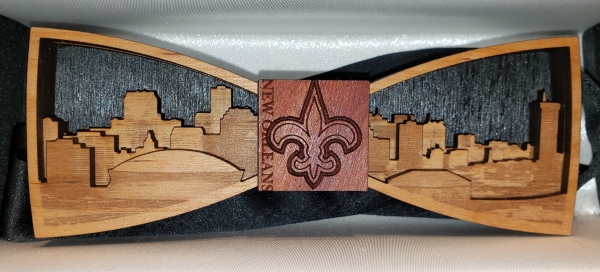 Wooden Bow Tie- New Orleans Skyline