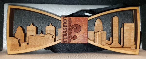 Wooden Bow Tie- Louisville Skyline