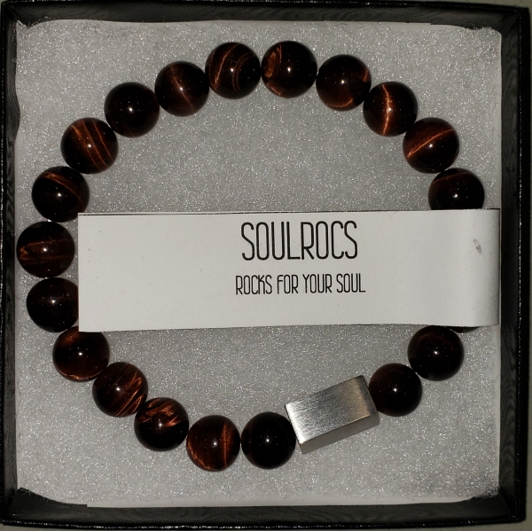 SoulRocs Bracelet - Red Tiger Eyes