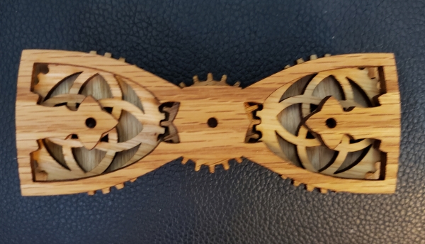 Wooden Bow Tie- R.R. Wells Jr. Moving Gear